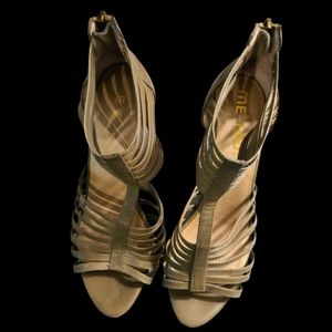 NEW Me Too Shyanne Leather Wedge Sandals